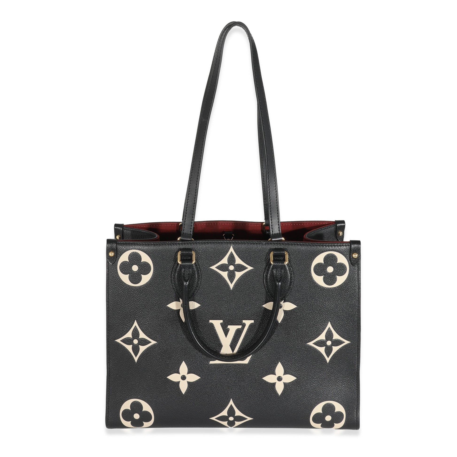 Louis Vuitton Black Beige Monogram Giant Empreinte OnTheGo MM