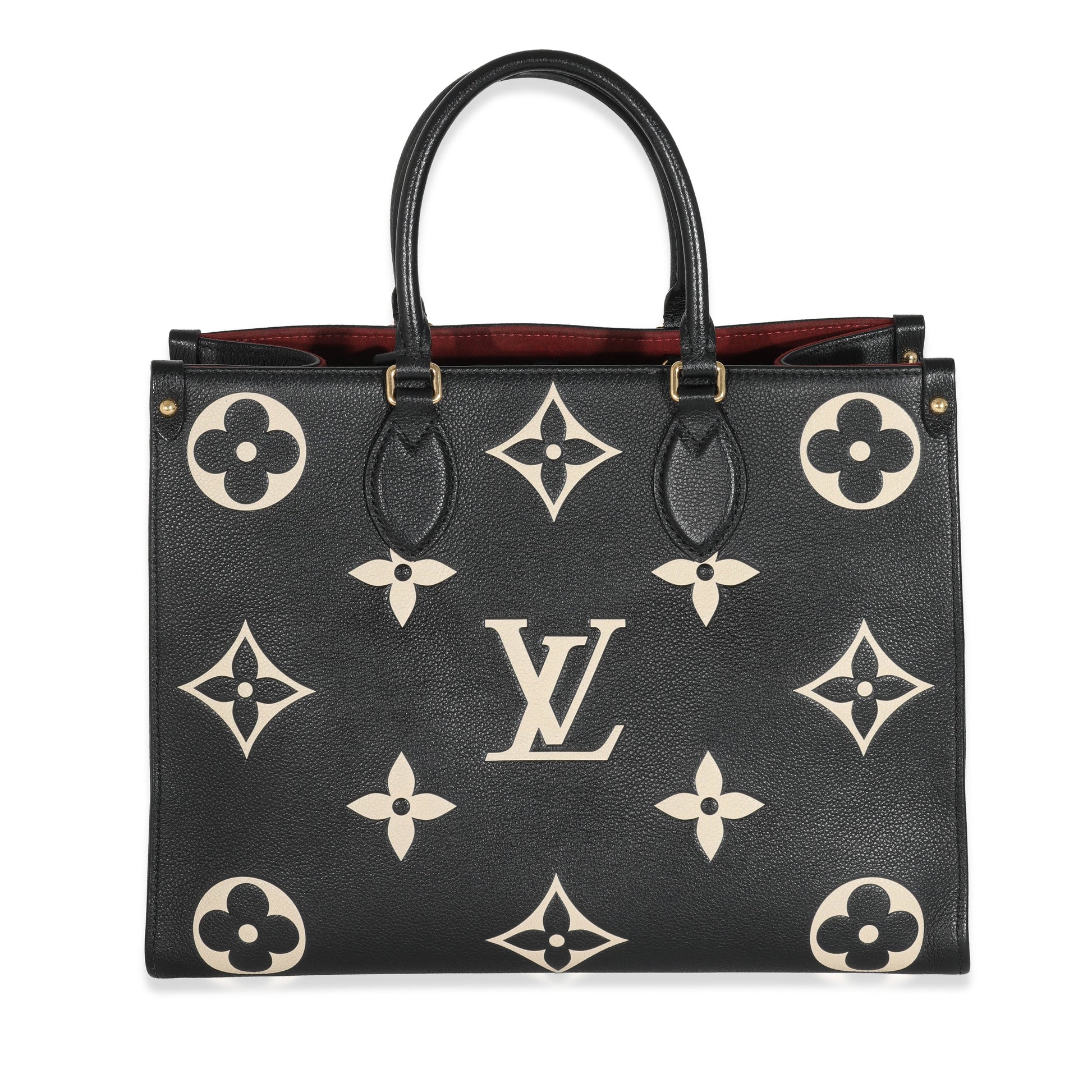 Louis Vuitton Black Beige Monogram Giant Empreinte OnTheGo MM