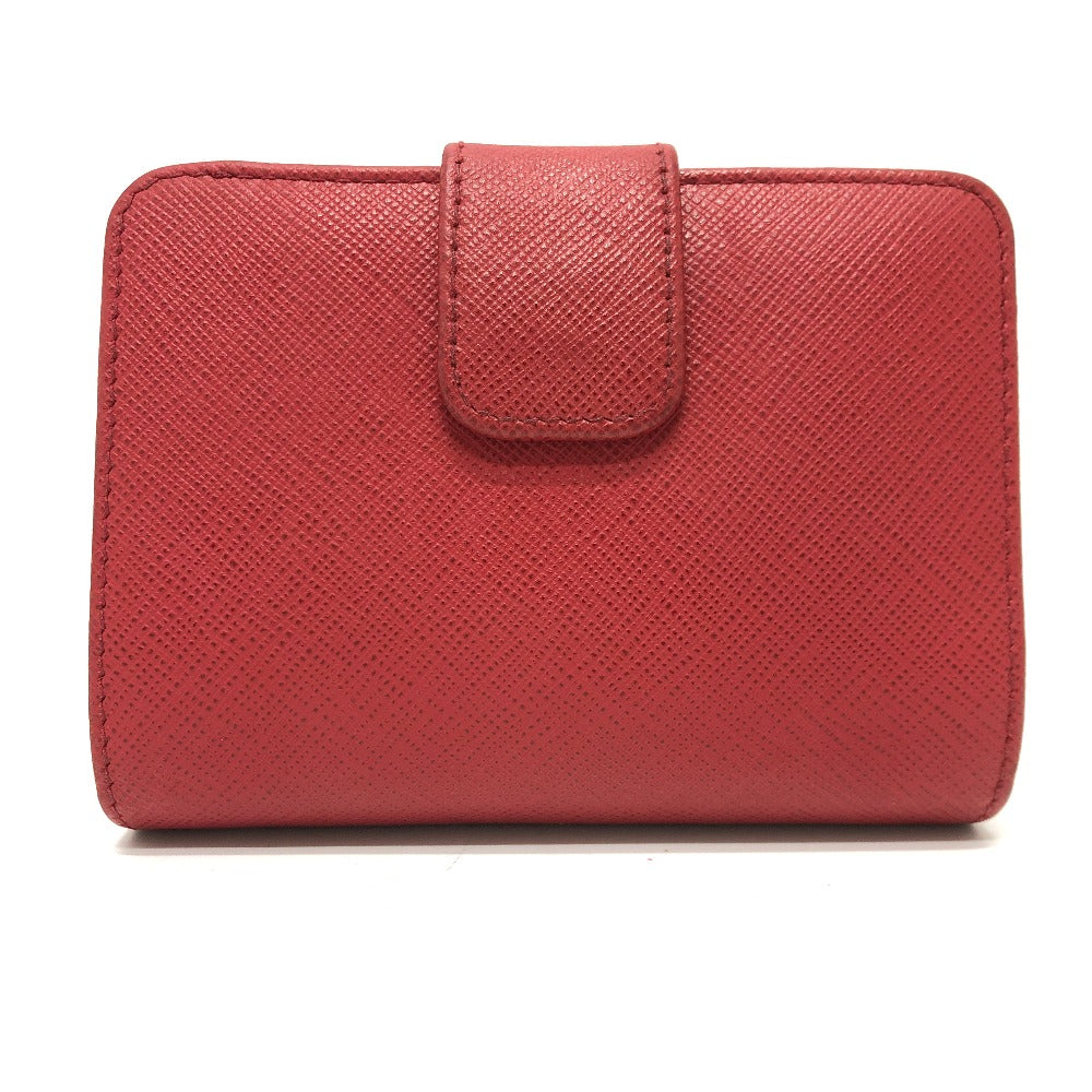 PRADA Folded wallet 1ML018 Safiano leather Red logo Women