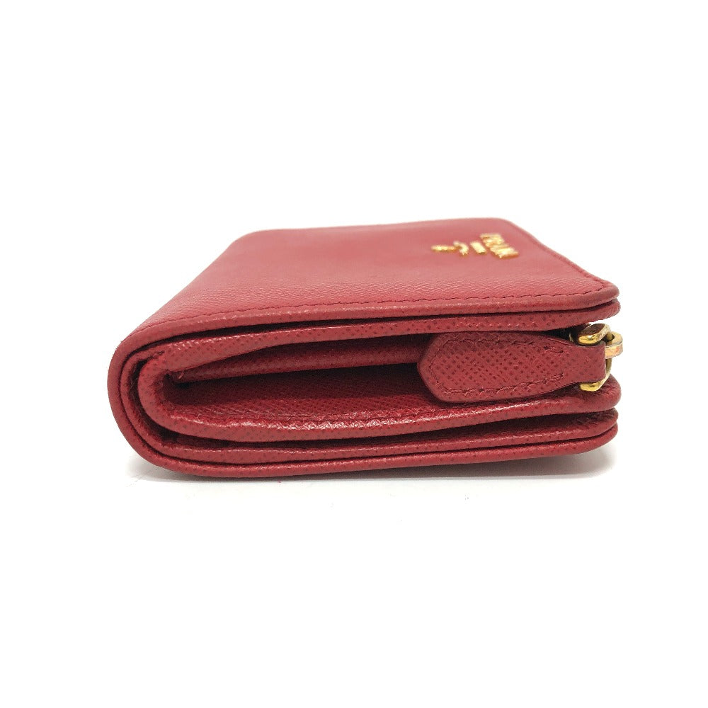 PRADA Folded wallet 1ML018 Safiano leather Red logo Women