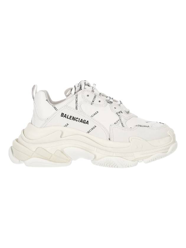 Luxury Balenciaga Trending 2026 Triple S All-Over Logo Low Top Sneakers White