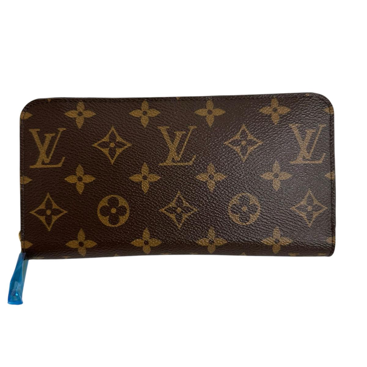 LOUIS VUITTON Long Wallet Purse M42616 Monogram canvas Brown Zip Around Monogram Zippy wallet unisex(Unisex)