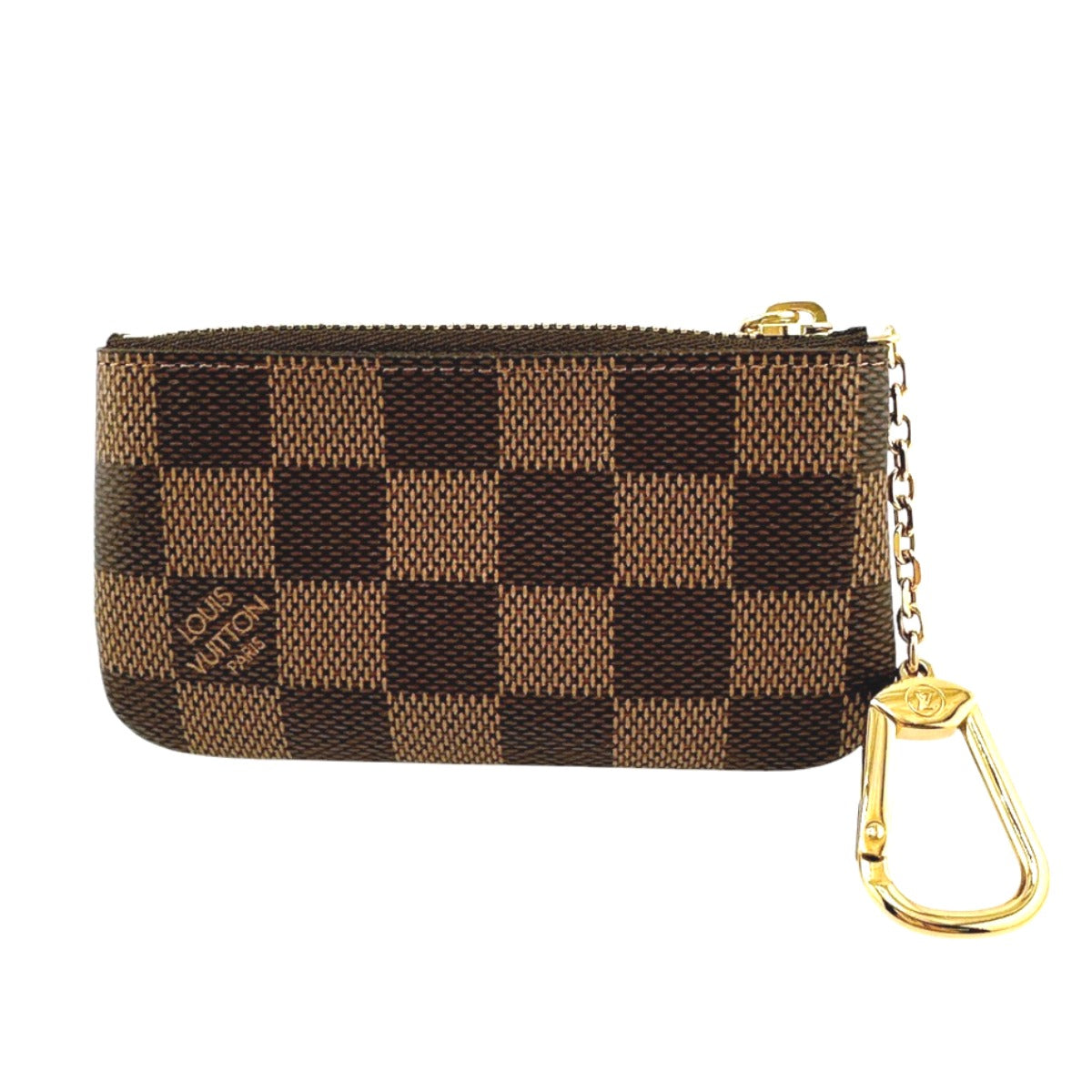LOUIS VUITTON Key case Key holder  N62658 Damier canvas Brown Key case Key holder for coin pocket Damier Pochette Cre Women