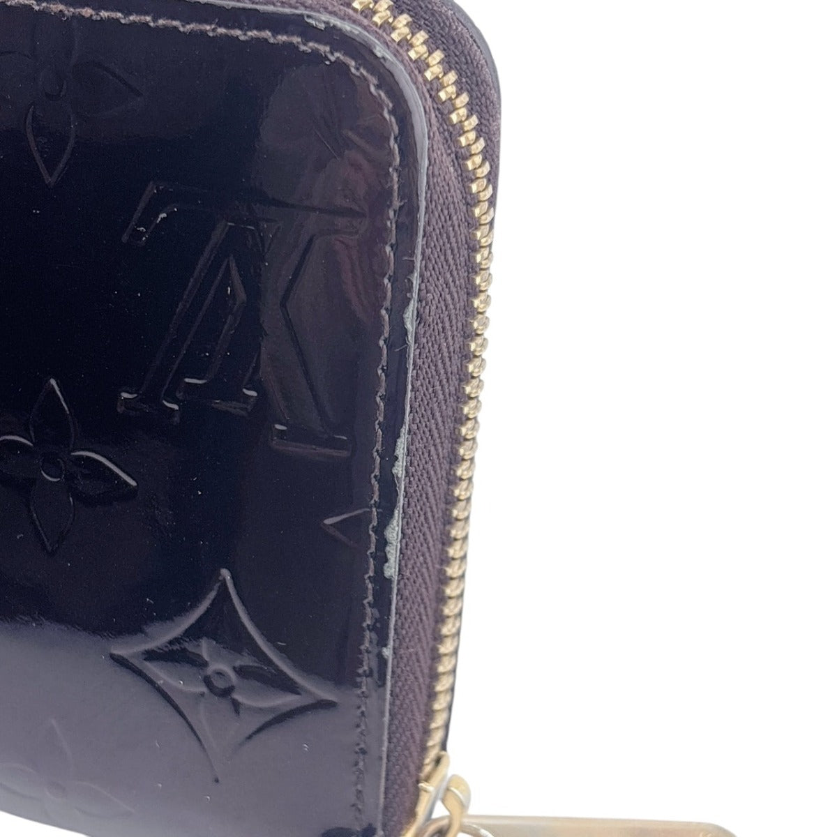 LOUIS VUITTON Long Wallet Purse M93522 Monogram Vernis Amarrant Zip Around Monogram Vernis Zippy wallet Women