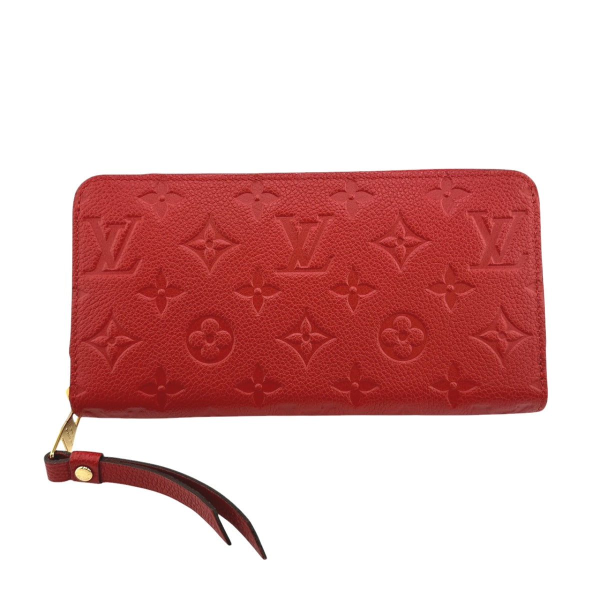 LOUIS VUITTON Long Wallet Purse M60737 Monogram Ann Platt Red Monogram Zippy wallet