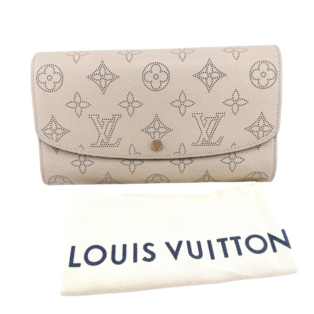 LOUIS VUITTON Long Wallet Purse M60144 Monogram Mahina Galle Monogram Portefeuille Iris