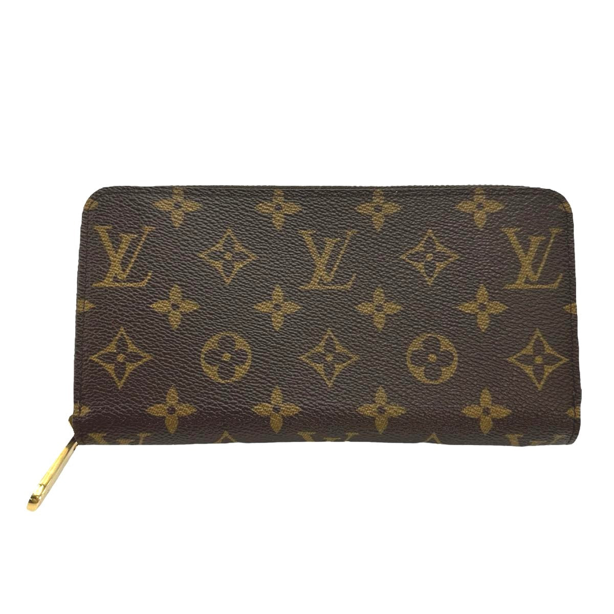 LOUIS VUITTON Long Wallet Purse M42616 Monogram canvas Brown Zip Around Monogram Zippy wallet Women
