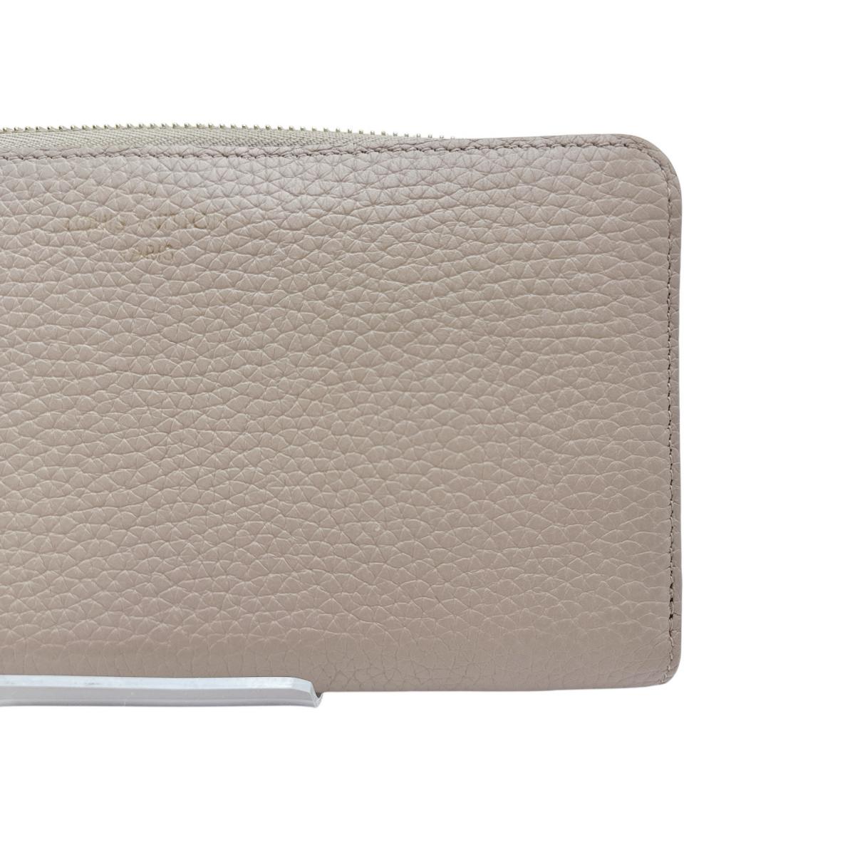 LOUIS VUITTON Long Wallet Purse M63104 Cowhide beige L-shaped fastener Taurillon Clemence Leather Portefeuille Comet Women(Unisex)