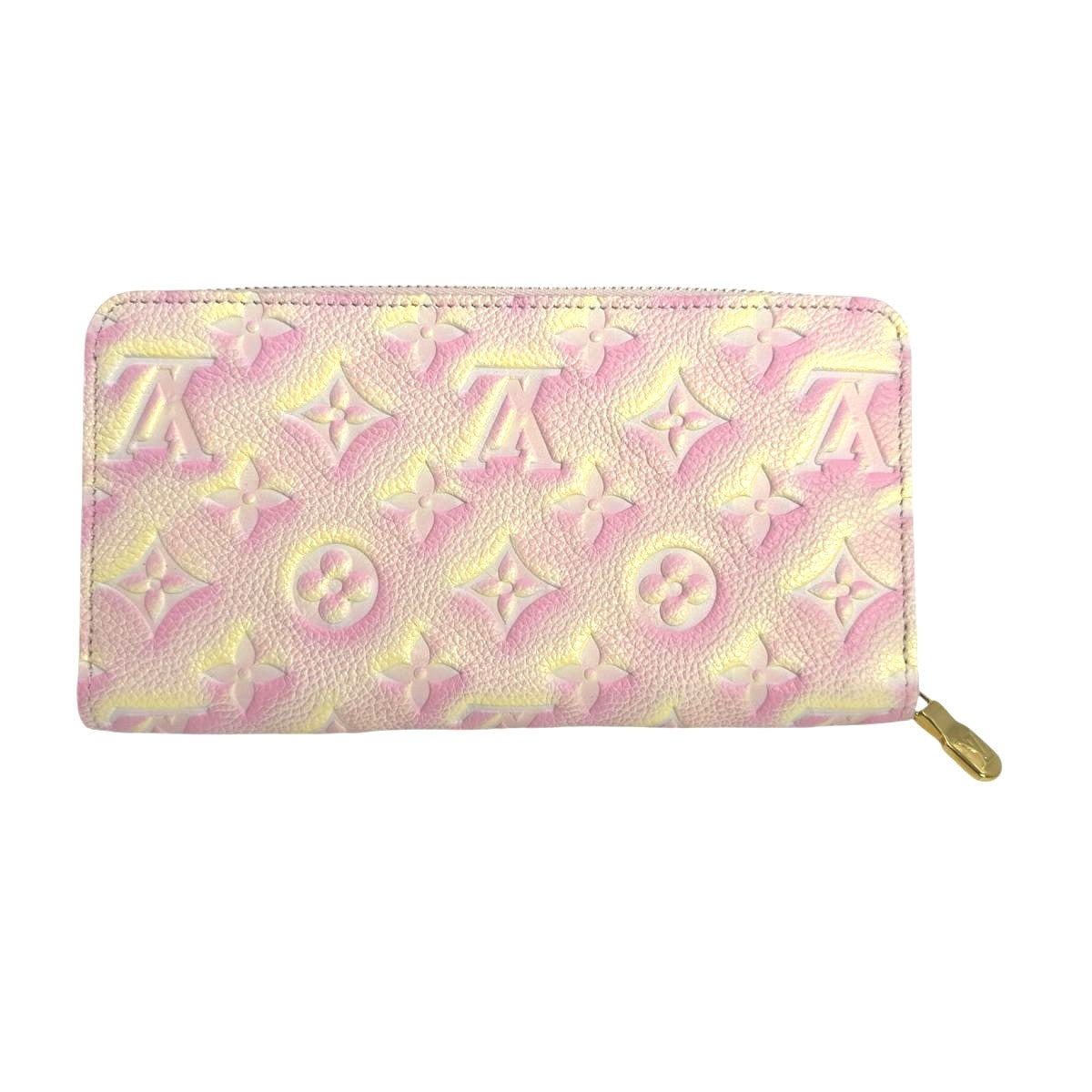 LOUIS VUITTON Long Wallet Purse M81299 Monogram Ann Platt pink Zip Around Monogram Ann Platt Zippy wallet Women
