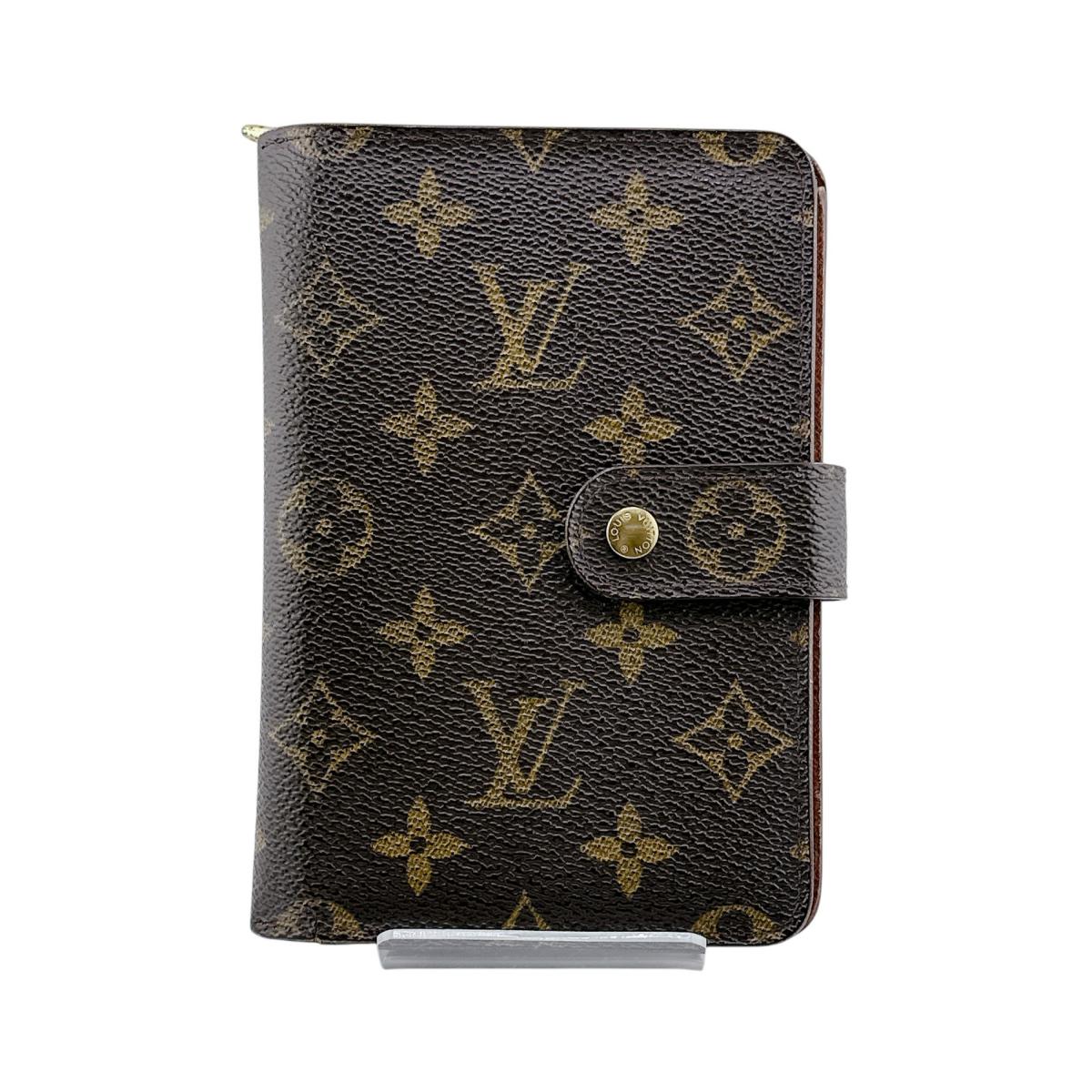 LOUIS VUITTON Bifold Wallet M61207 Monogram canvas Brown Bifold Wallet Porto Papier Zip Around Women
