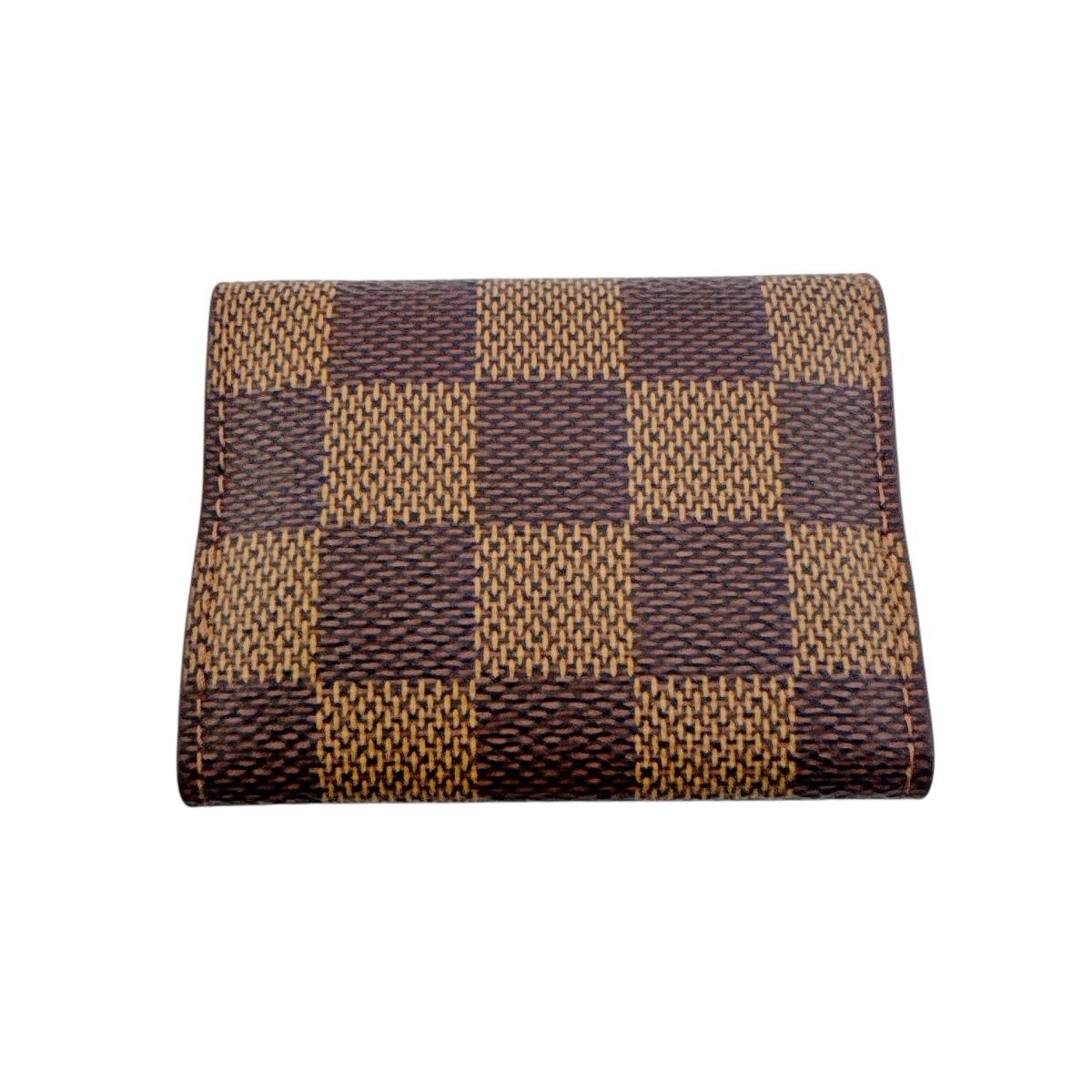 LOUIS VUITTON Other accessories M61030 Damier canvas Brown Cufflink case Neo Crew Cufflinks unisex(Unisex)