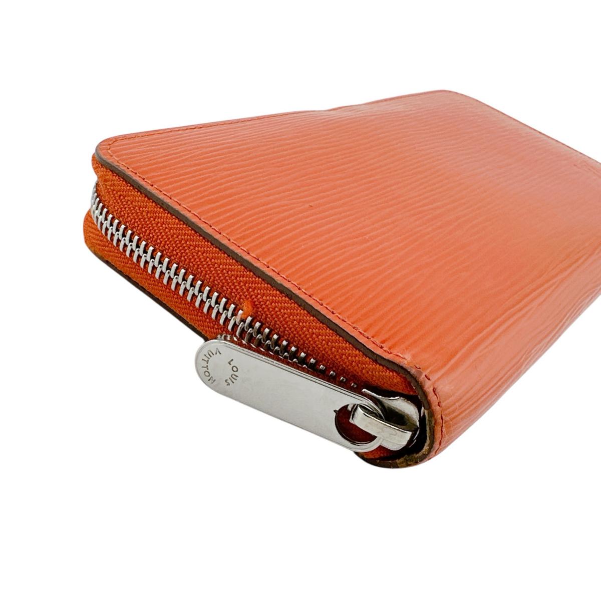 LOUIS VUITTON Long Wallet Purse M60310 Epi Leather Orange Zip Around Epi Zippy wallet Women