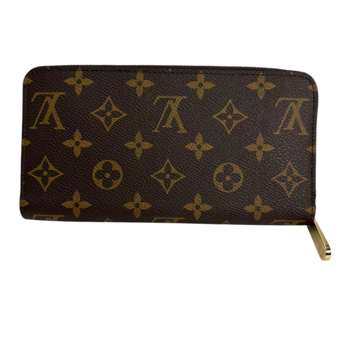 LOUIS VUITTON Long Wallet Purse M42616 Monogram canvas Brown Zip Around Monogram Zippy wallet Women