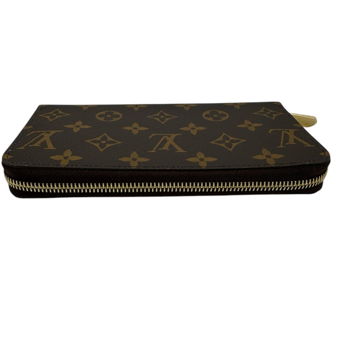 LOUIS VUITTON Long Wallet Purse M42616 Monogram canvas Brown Zip Around Monogram Zippy wallet Women