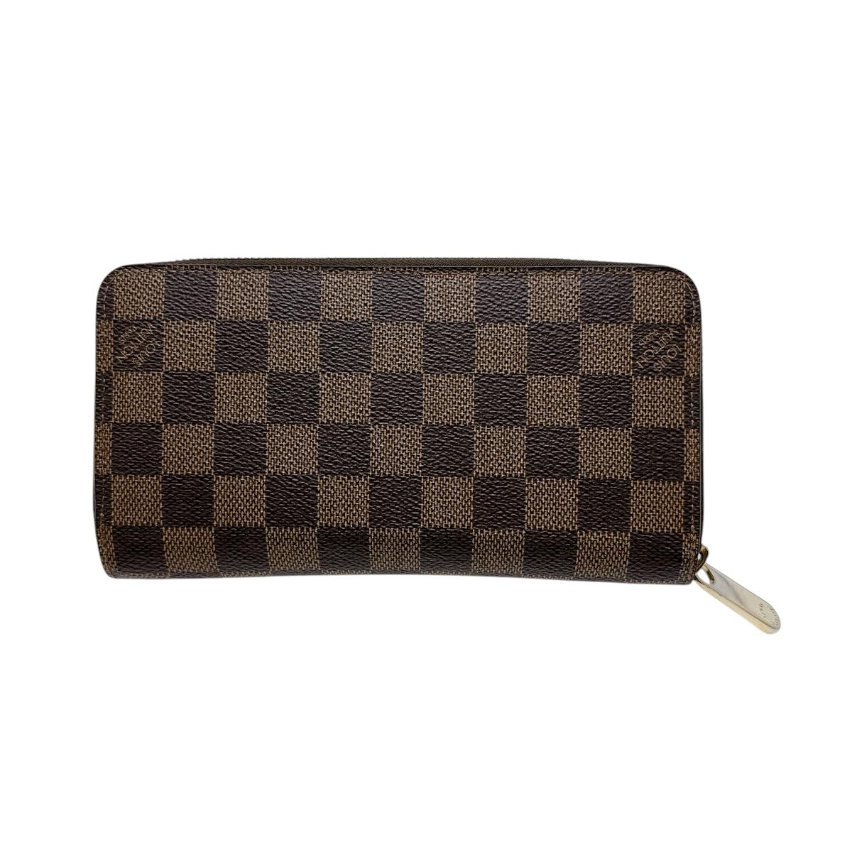 LOUIS VUITTON Long Wallet Purse N41661 Damier canvas Brown Long Wallet Purse Damier Zippy wallet unisex(Unisex)