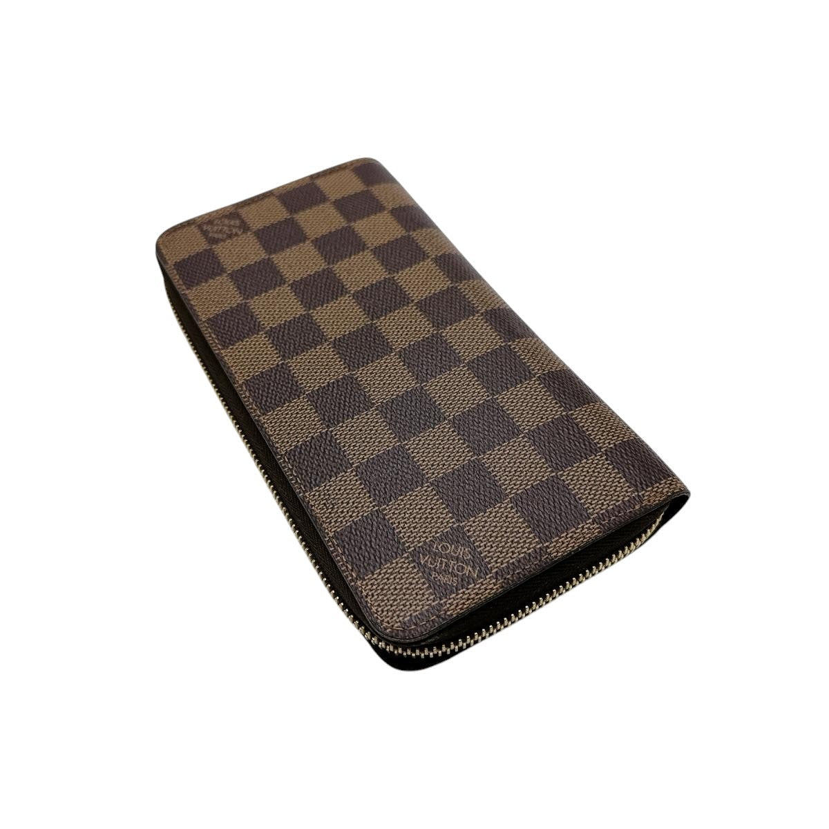 LOUIS VUITTON Long Wallet Purse N41661 Damier canvas Brown Long Wallet Purse Damier Zippy wallet unisex(Unisex)