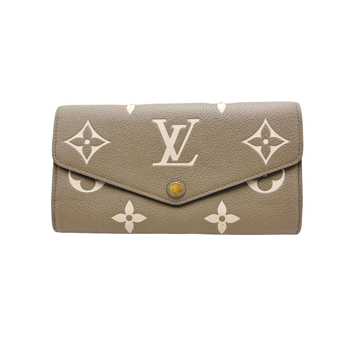 LOUIS VUITTON Long Wallet Purse M81049 Monogram Ann Platt beige Flap-type long wallet Monogram Ann Platt Portefeuille Sara Women