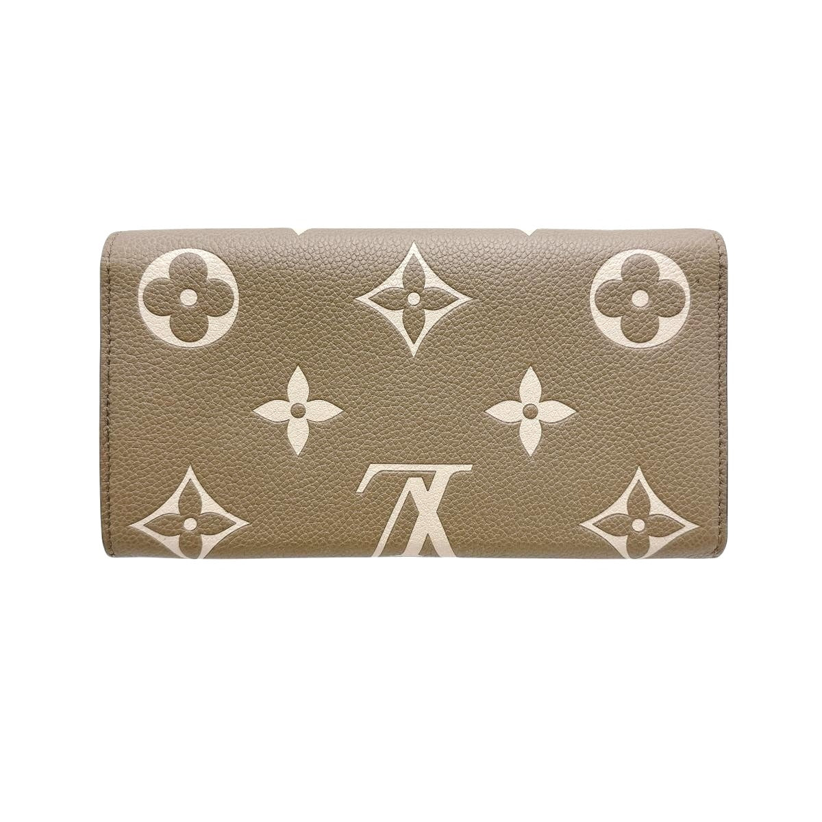 LOUIS VUITTON Long Wallet Purse M81049 Monogram Ann Platt beige Flap-type long wallet Monogram Ann Platt Portefeuille Sara Women