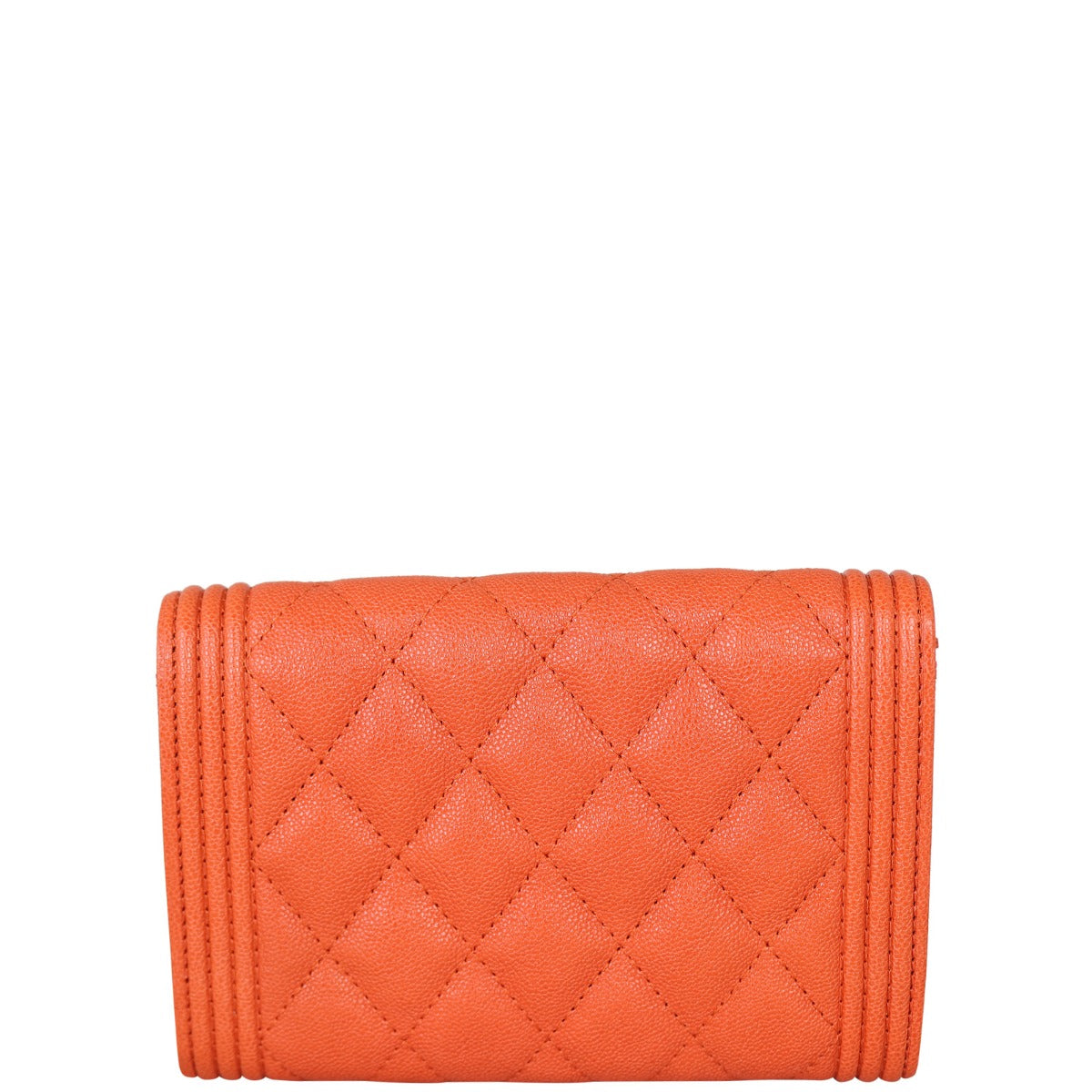 Chanel Boy Compact Wallet | Orange