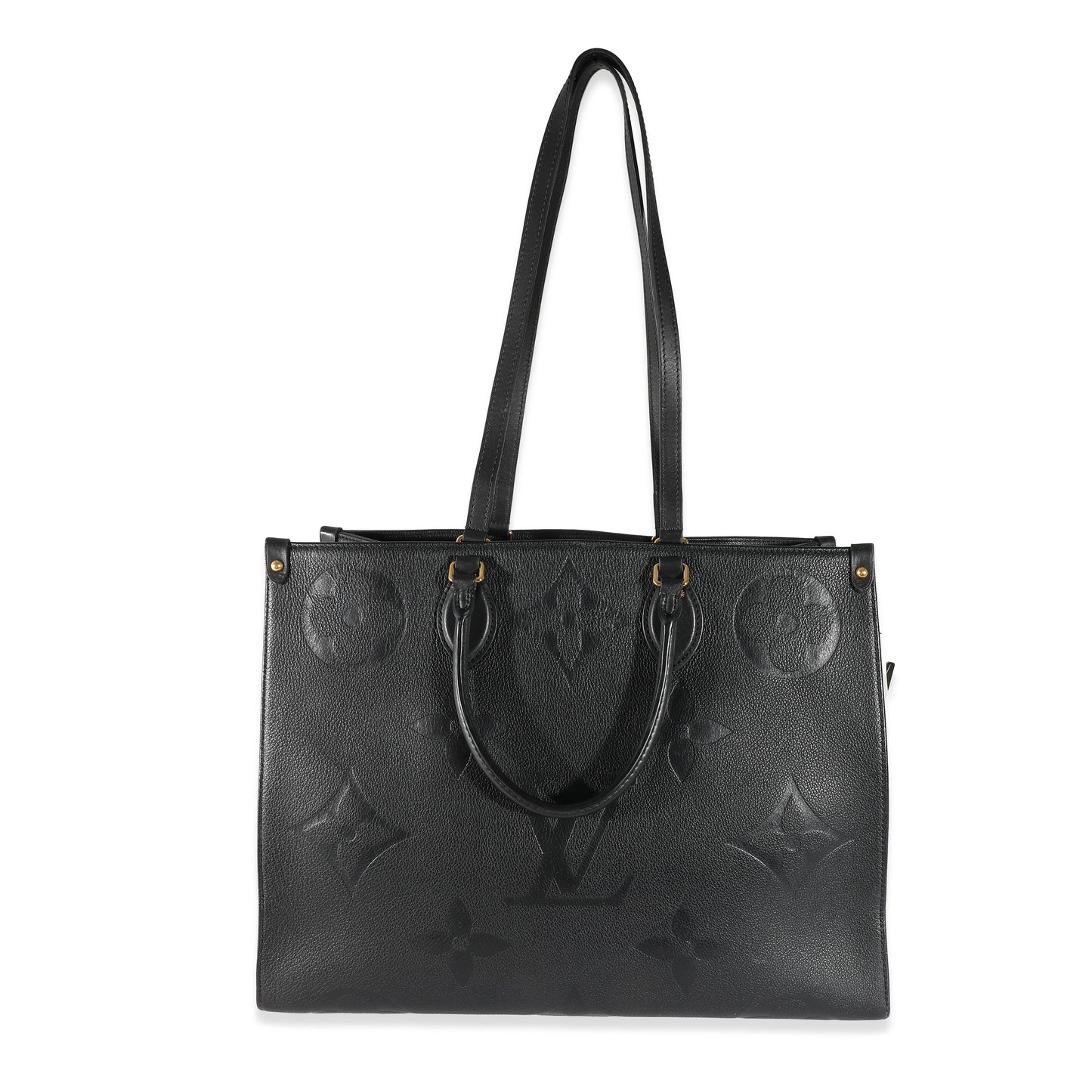 LOUIS VUITTON Black Monogram Empreinte Onthego GM