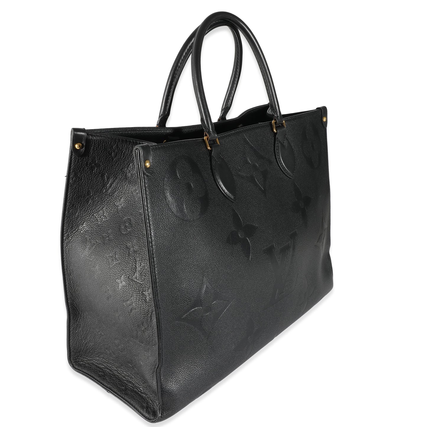 LOUIS VUITTON Black Monogram Empreinte Onthego GM