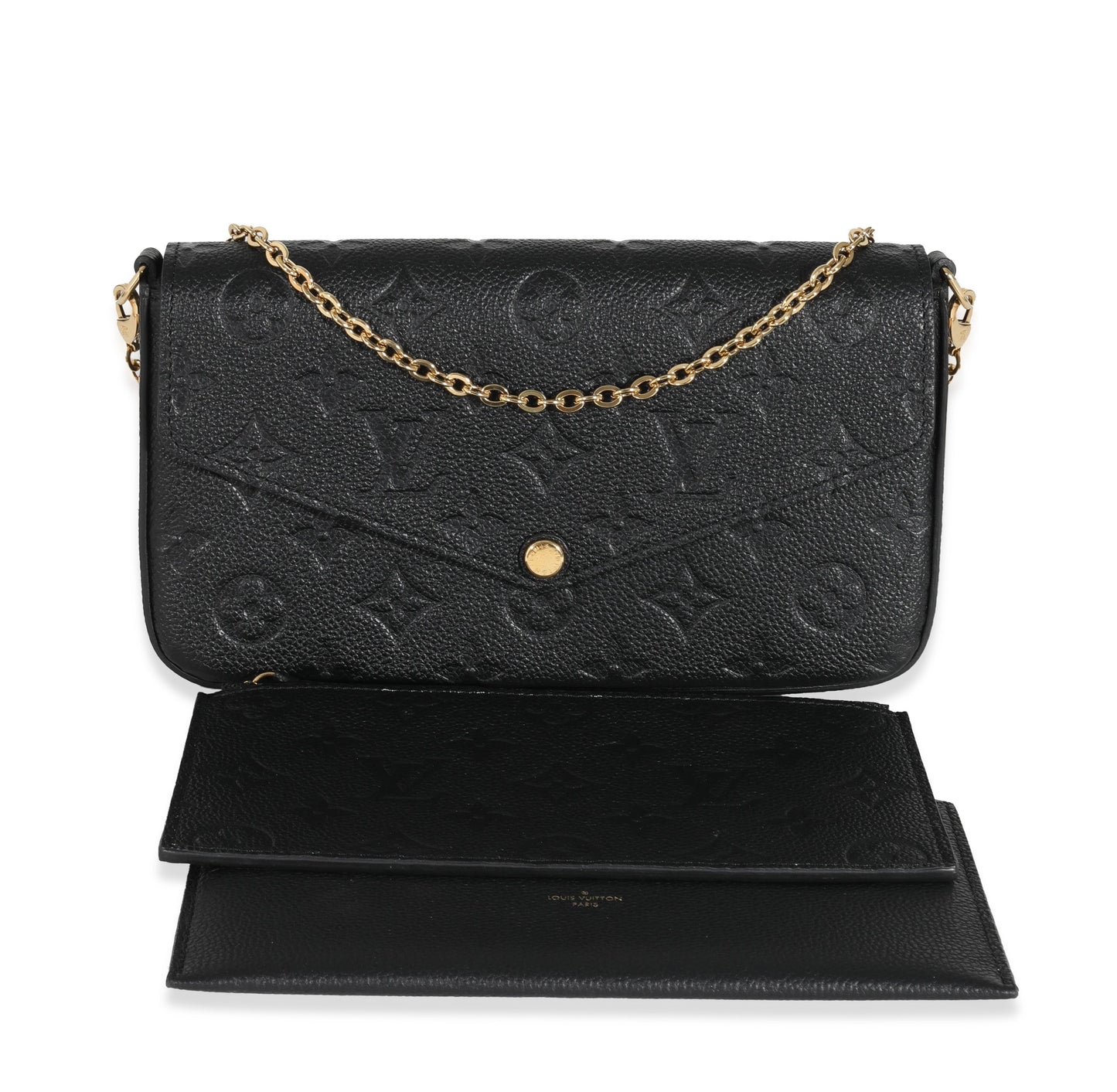 Louis Vuitton  Black Monogram Empreinte FÃ©licie Pochette