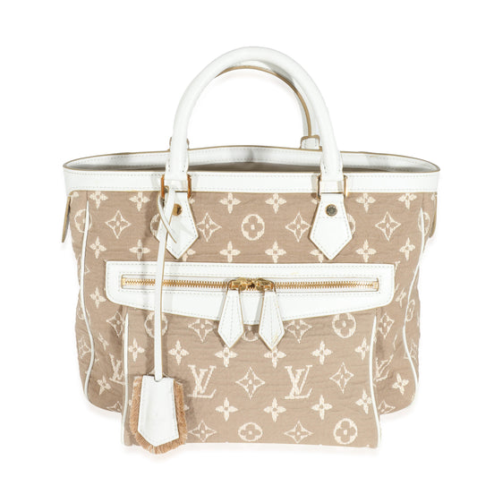 Louis Vuitton Blanc Monogram Jacquard Sabbia Cabas MM