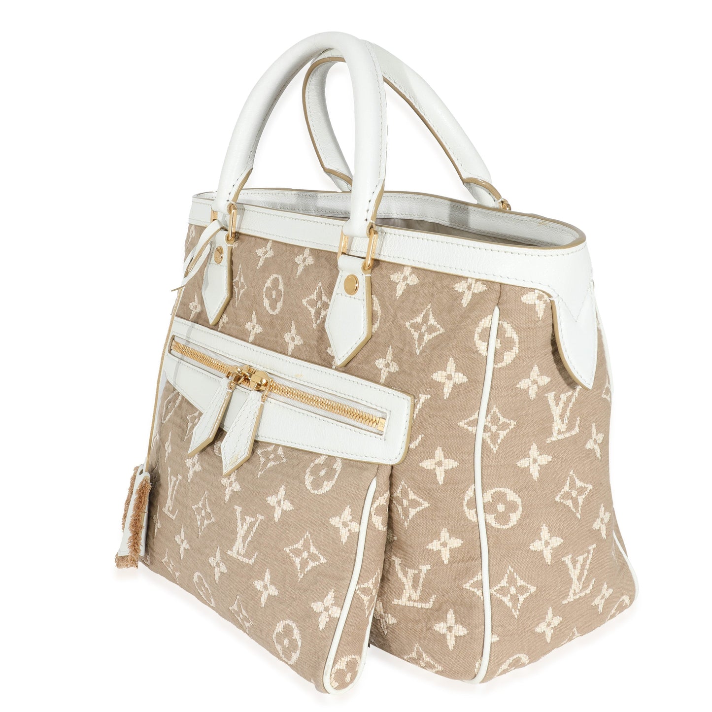 Louis Vuitton Blanc Monogram Jacquard Sabbia Cabas MM