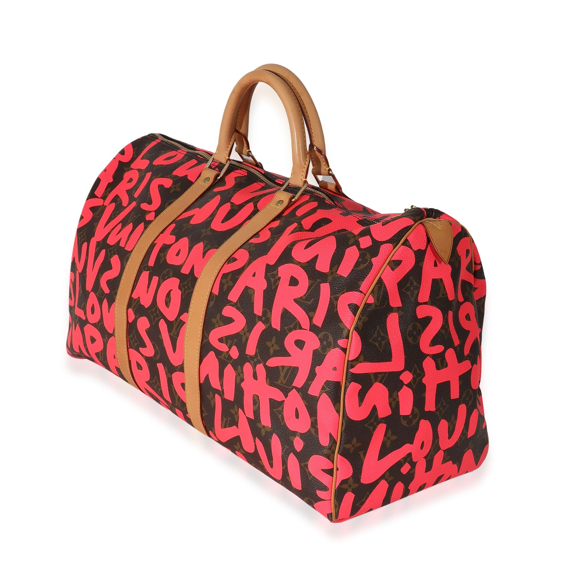 Louis Vuitton x Stephen Sprouse Pink Monogram Graffiti Keepall 50