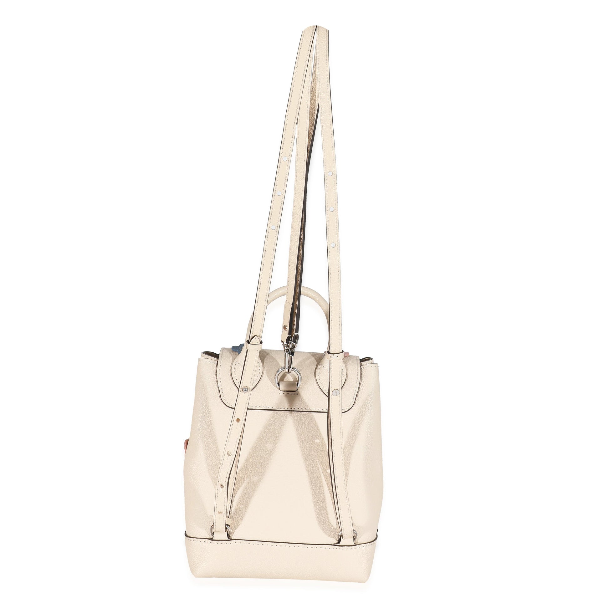 Louis Vuitton Creme Calfskin Mechanical Flower Lockme Mini Backpack