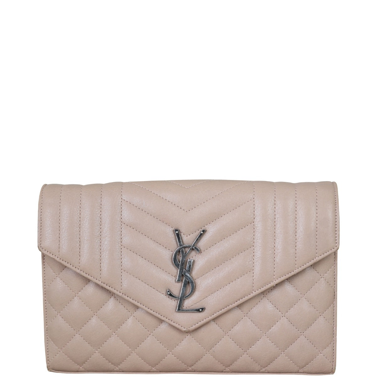 Saint Laurent Monogram Mix Matelasse Envelope Wallet on Chain