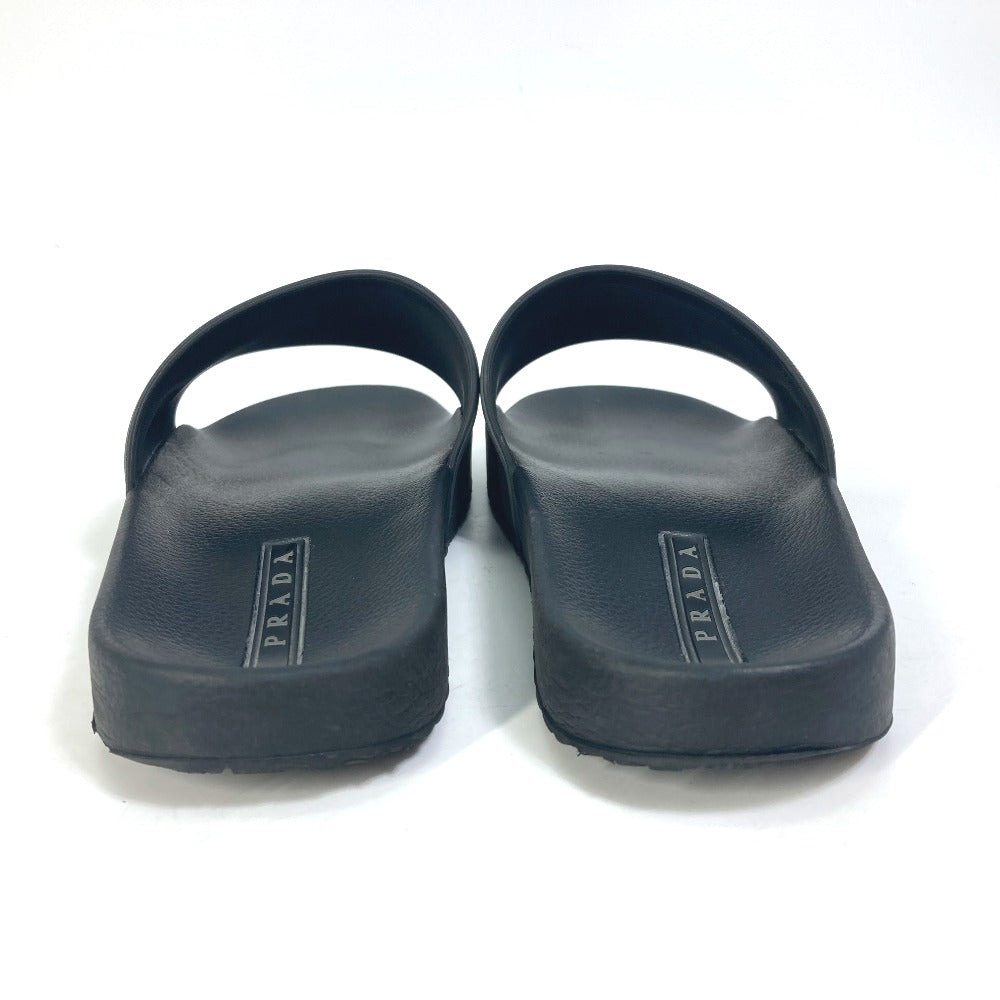 PRADA Sandals 4X3102 rubber black logo mens 7