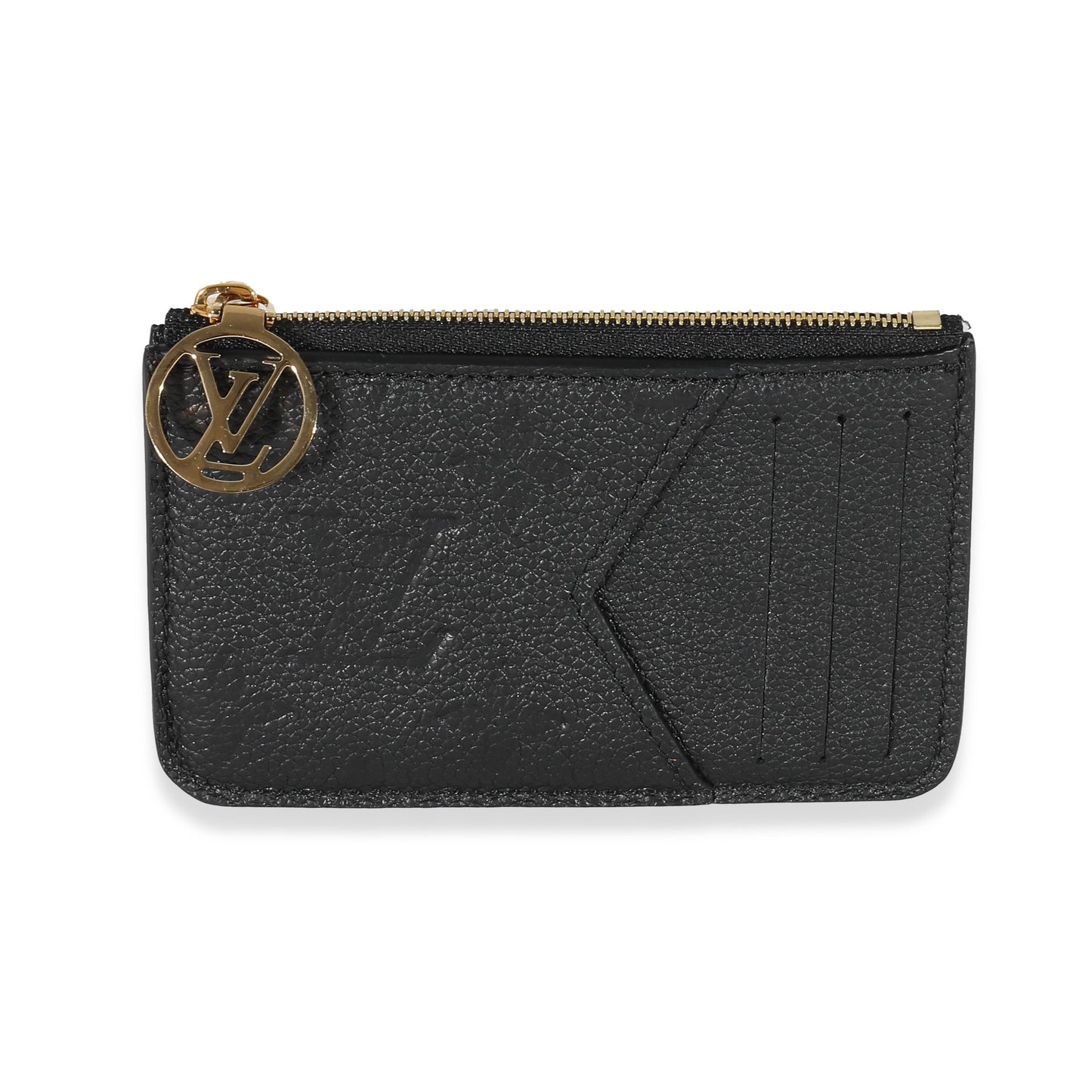 Louis Vuitton  Black Empreinte Romy Card Holder
