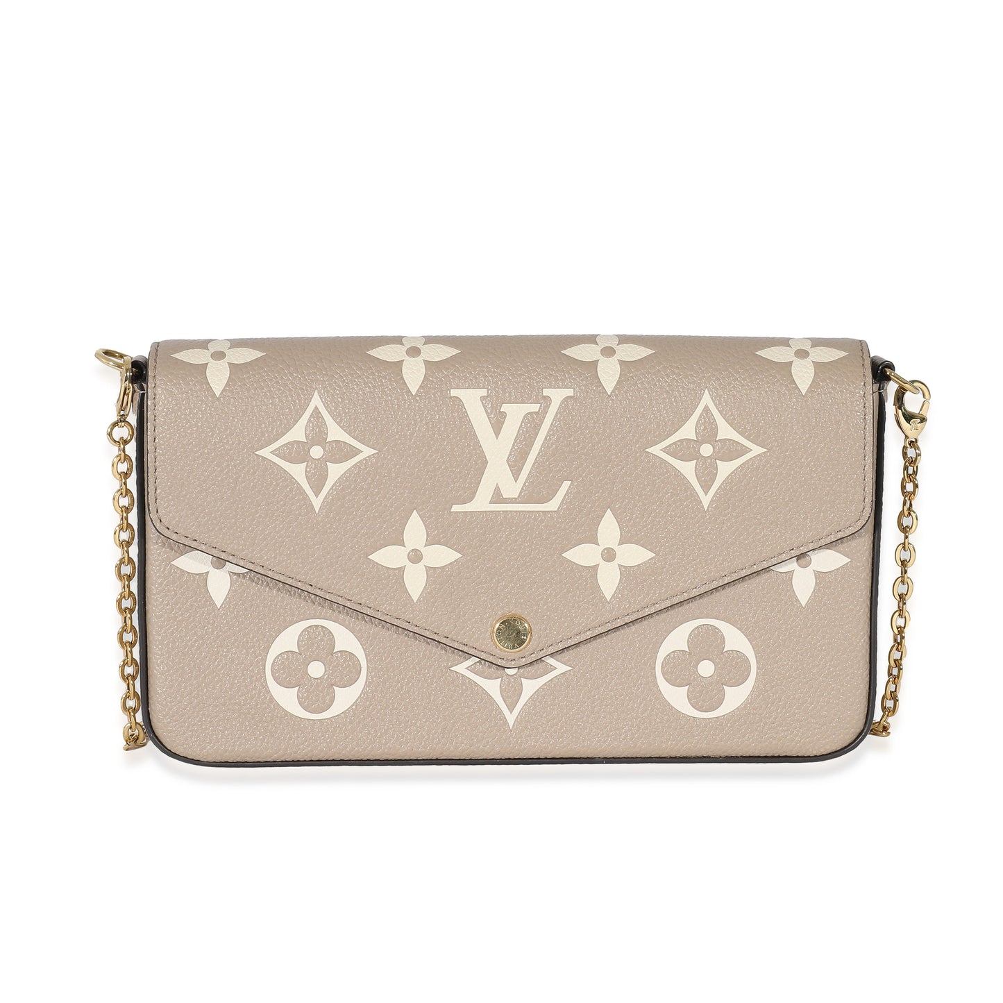 Louis Vuitton Tourterelle Creme Empreinte Monogram Giant Félicie Pochette