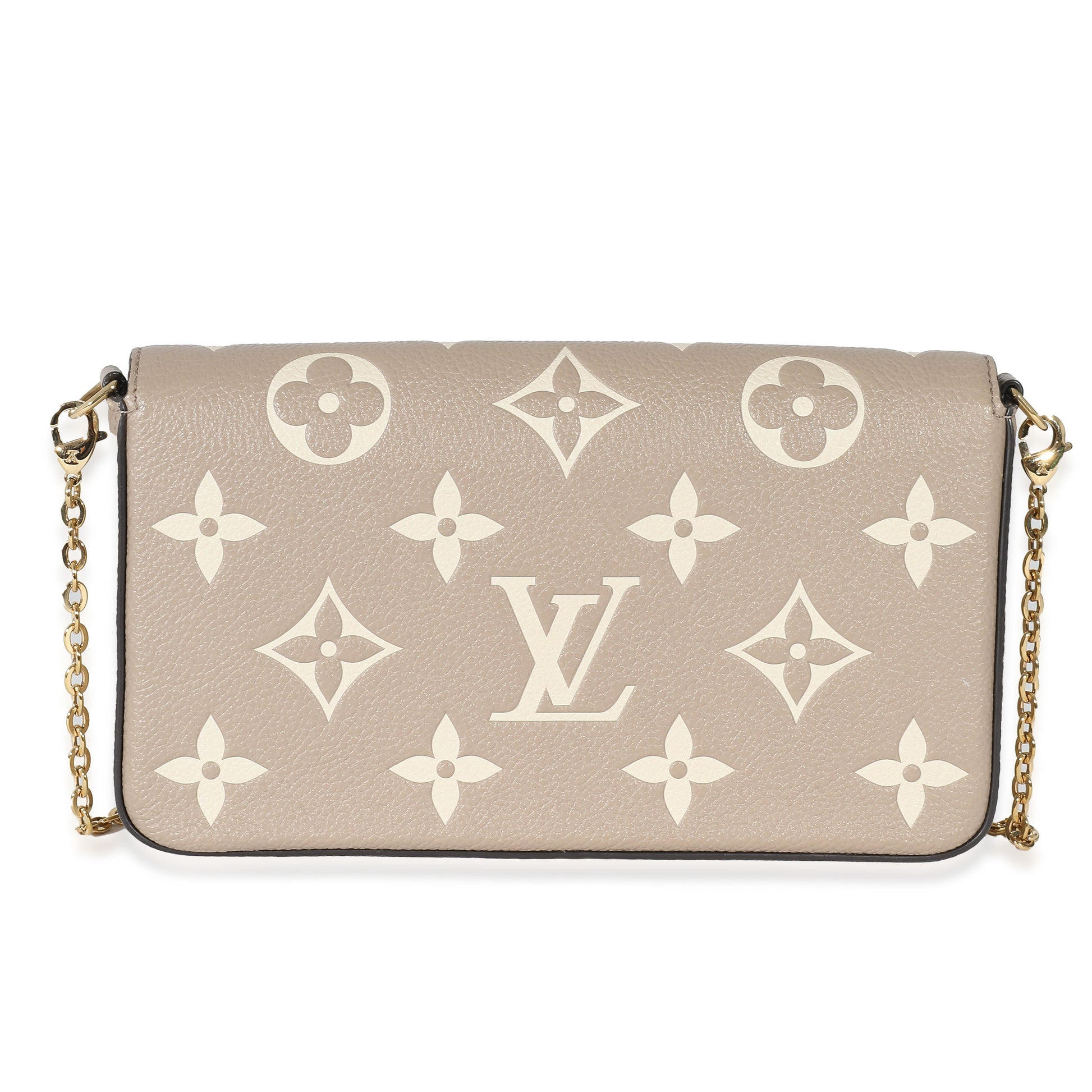 Louis Vuitton Tourterelle Creme Empreinte Monogram Giant Félicie Pochette