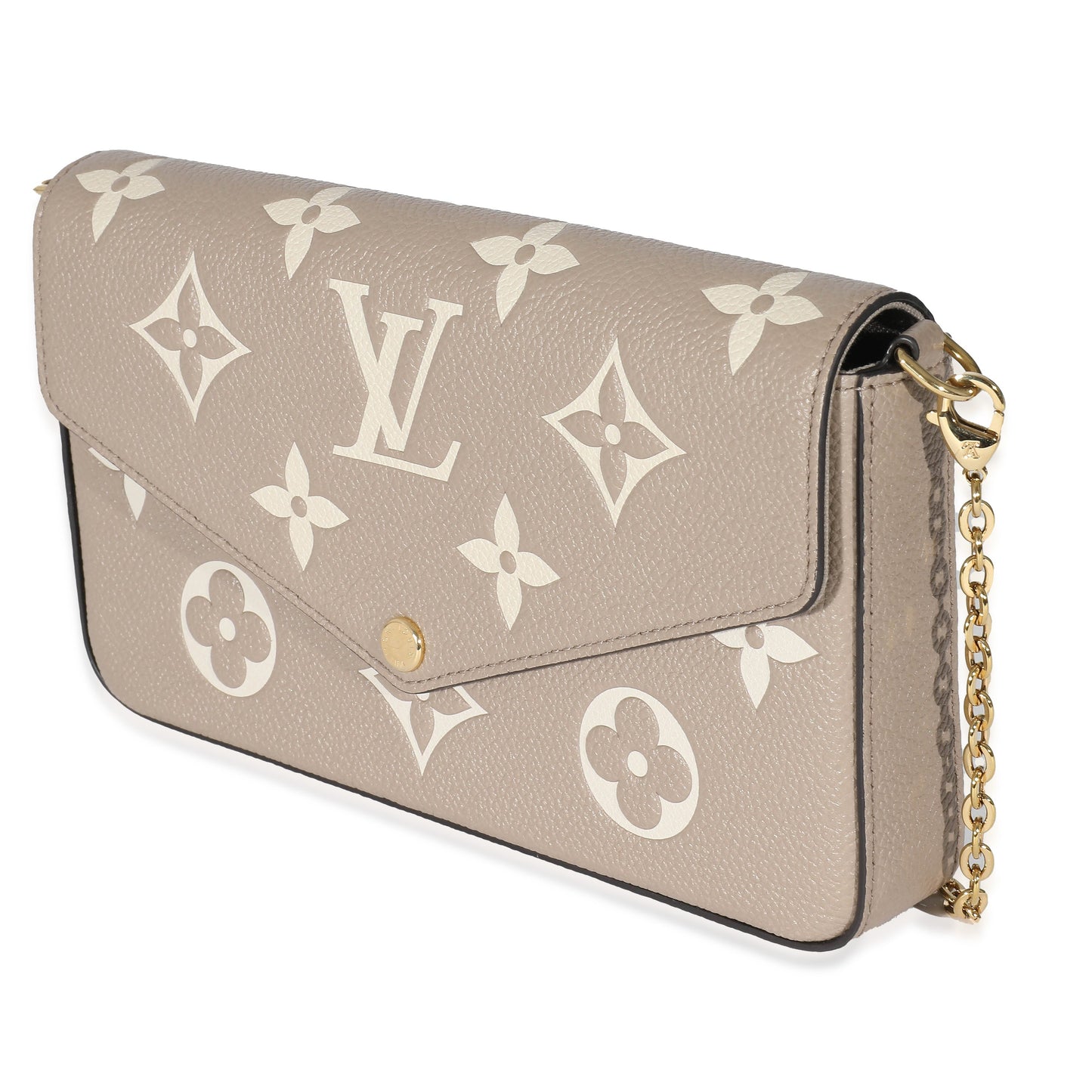 Louis Vuitton Tourterelle Creme Empreinte Monogram Giant Félicie Pochette