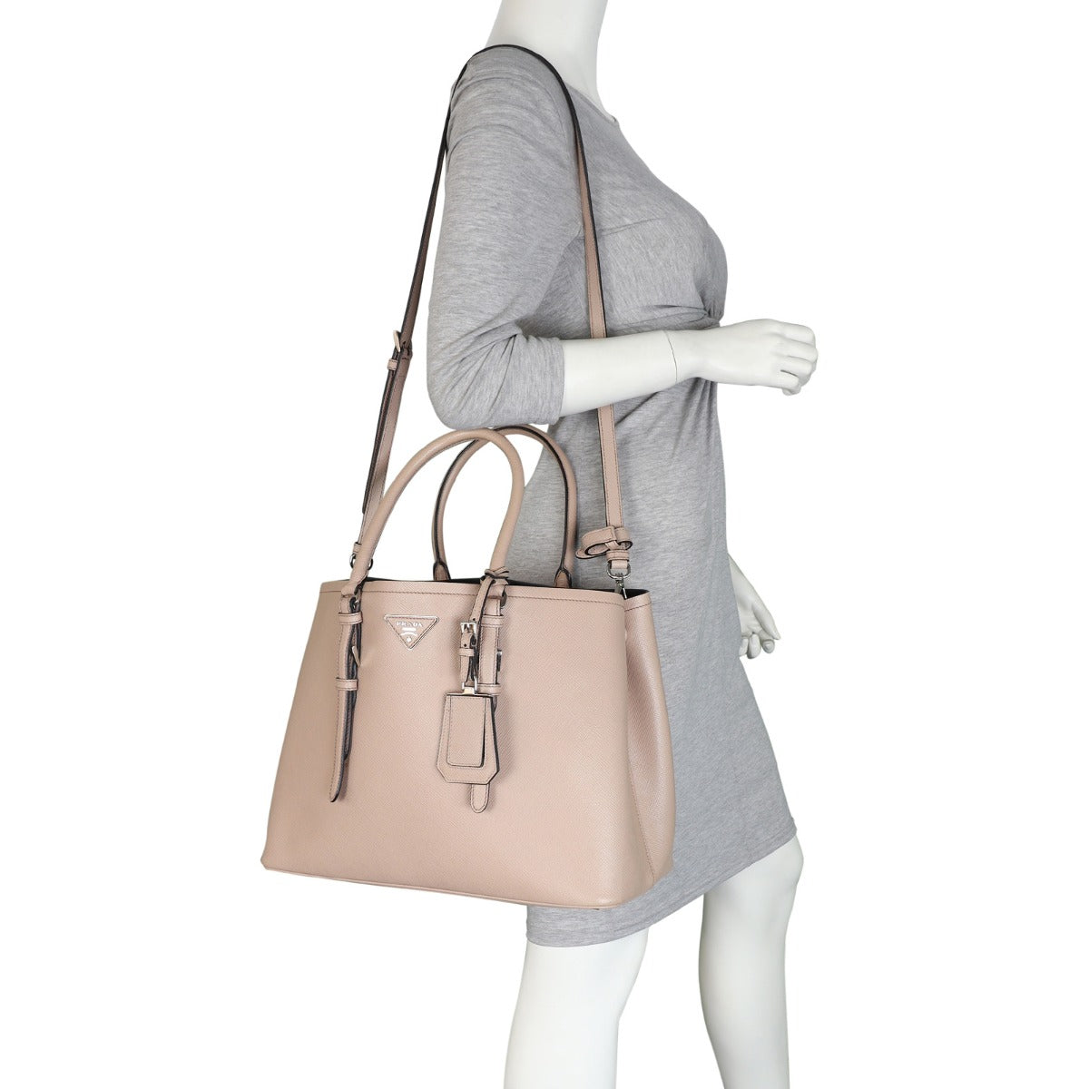 Prada Saffiano Cuir Double Bag Large