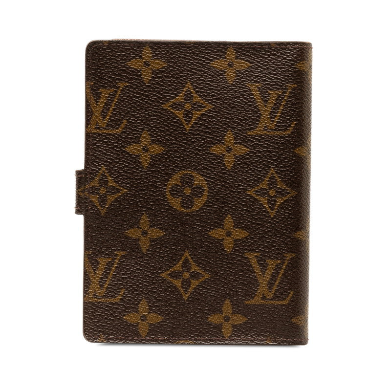 Louis Vuitton Monogram Agenda PM Handbook Cover Binder R20005 Brown PVC Leather Louis Vuitton