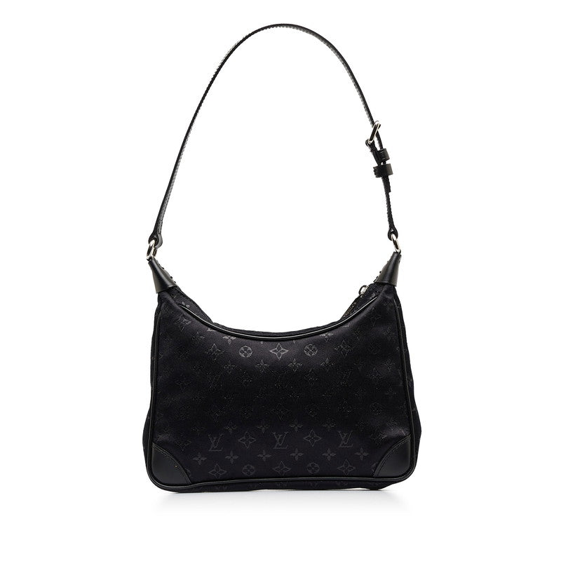 Louis Vuitton Monogram Saten Little Brown Handbag Mini Handbag M92142 Noir Black Saten Leather Louis Vuitton