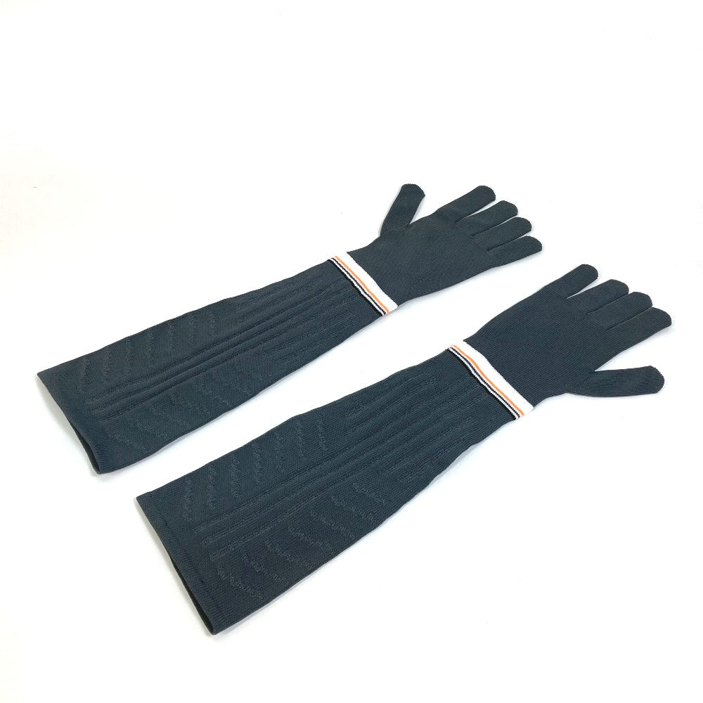 PRADA gloves 27388 polyester gray logo Women L