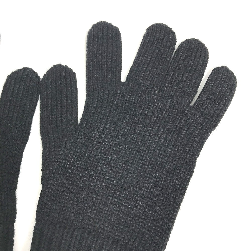 PRADA gloves wool black Glove key key design Women L