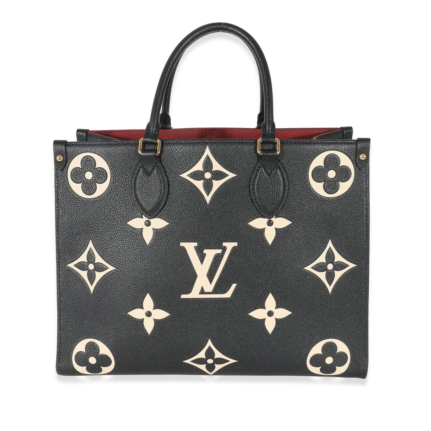 Louis Vuitton  Black Beige Monogram Empreinte Onthego MM