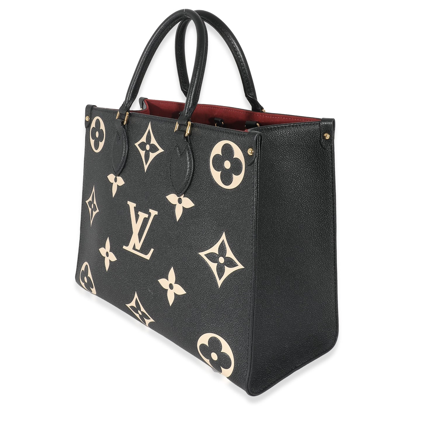 Louis Vuitton  Black Beige Monogram Empreinte Onthego MM