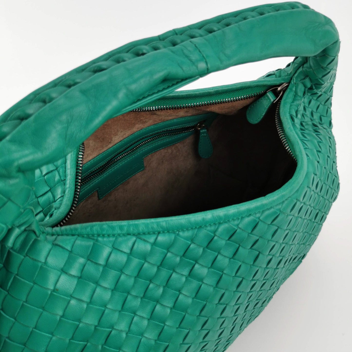 Bottega Veneta Belly Hobo Intrecciato Green Nappa Leather Small