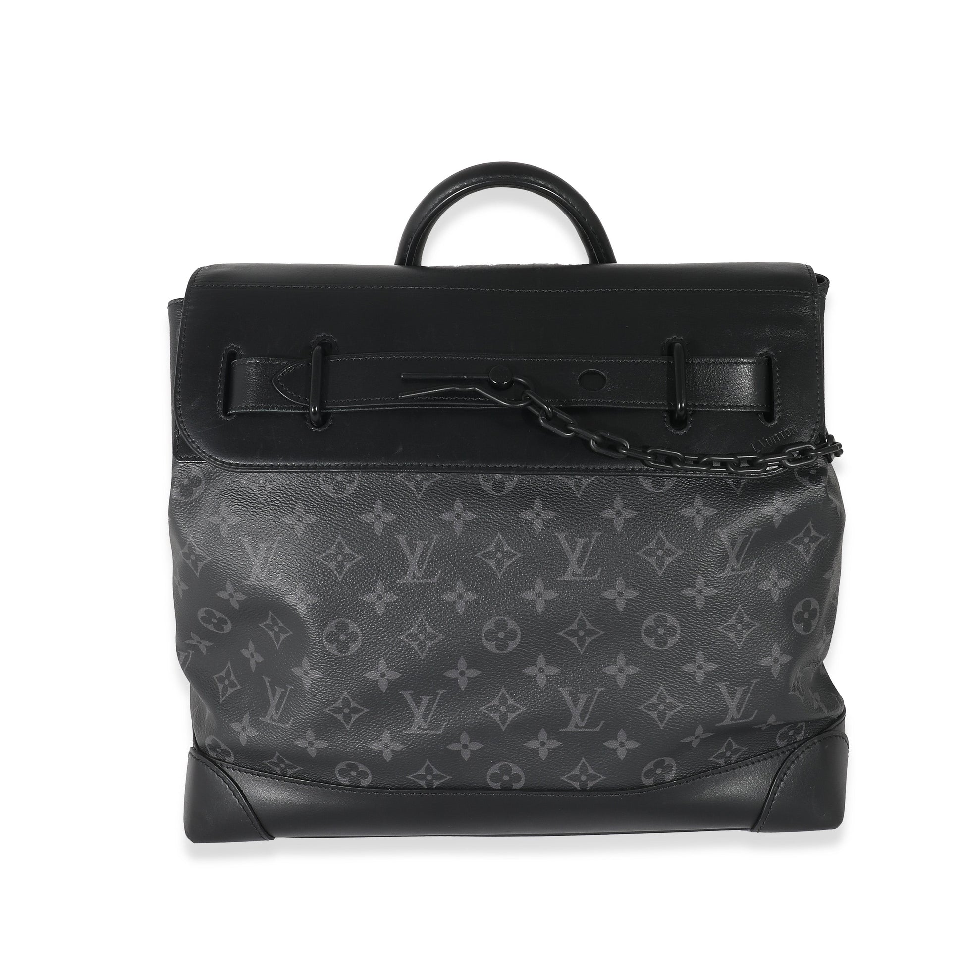 Louis Vuitton Black Taurillon Monogram Eclipse Steamer PM