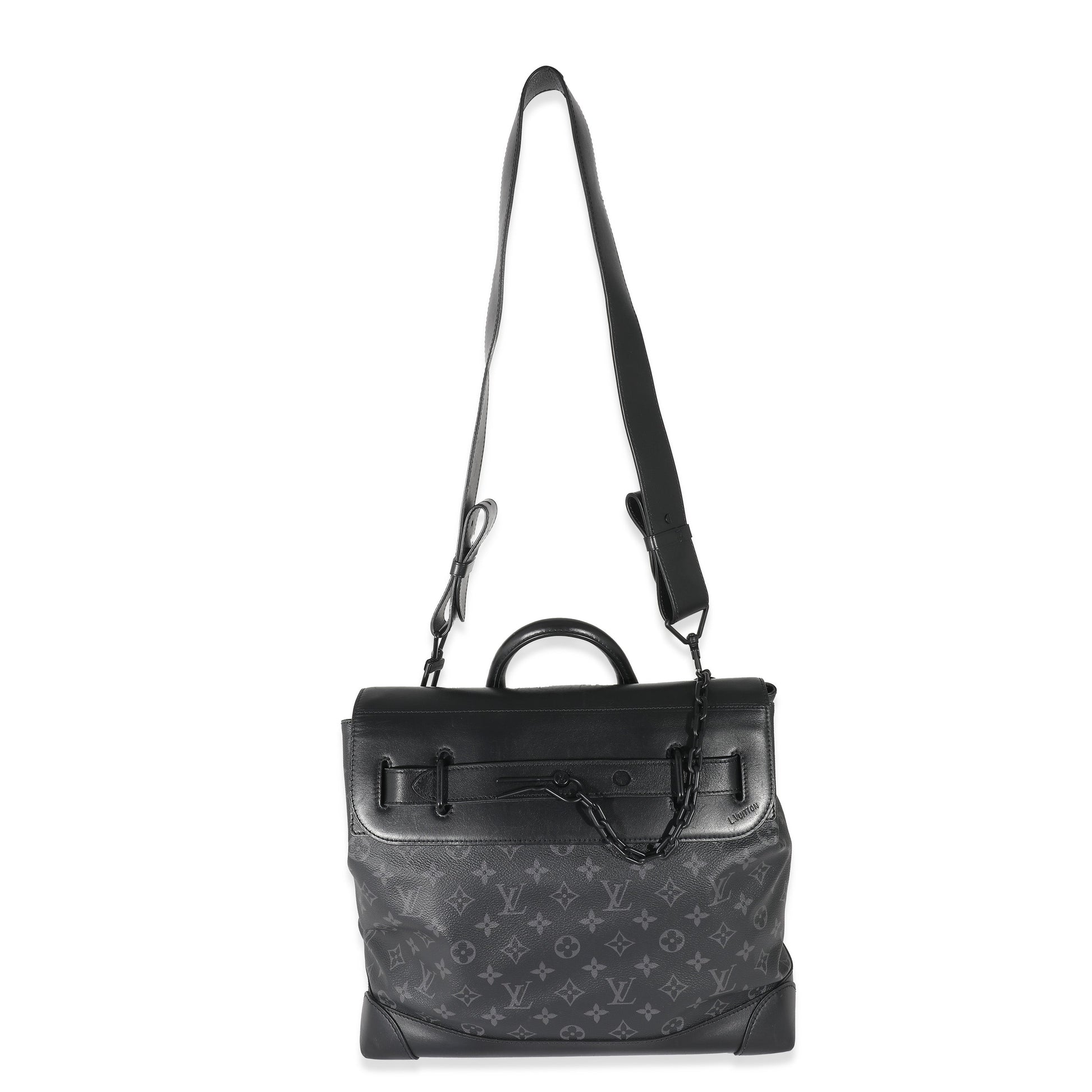 Louis Vuitton Black Taurillon Monogram Eclipse Steamer PM