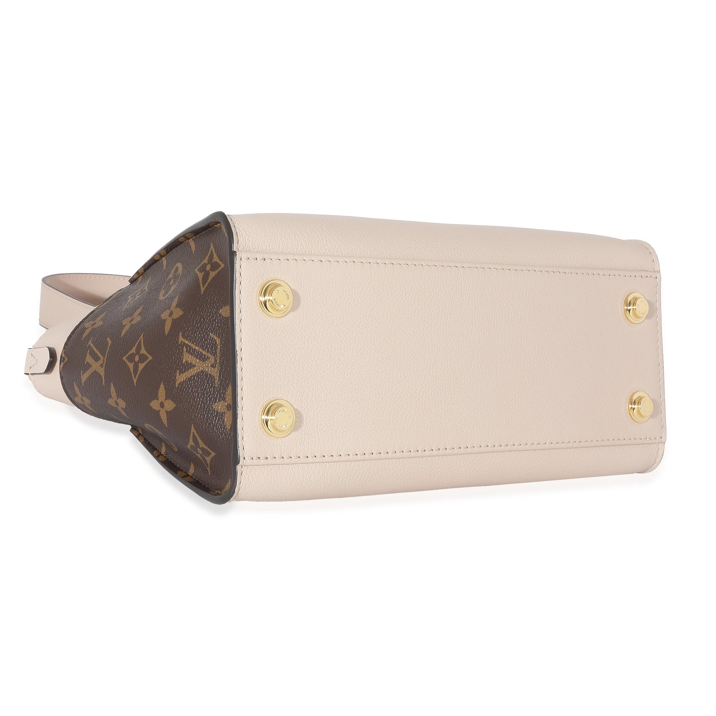 Louis Vuitton Greige Leather Monogram Canvas On My Side PM