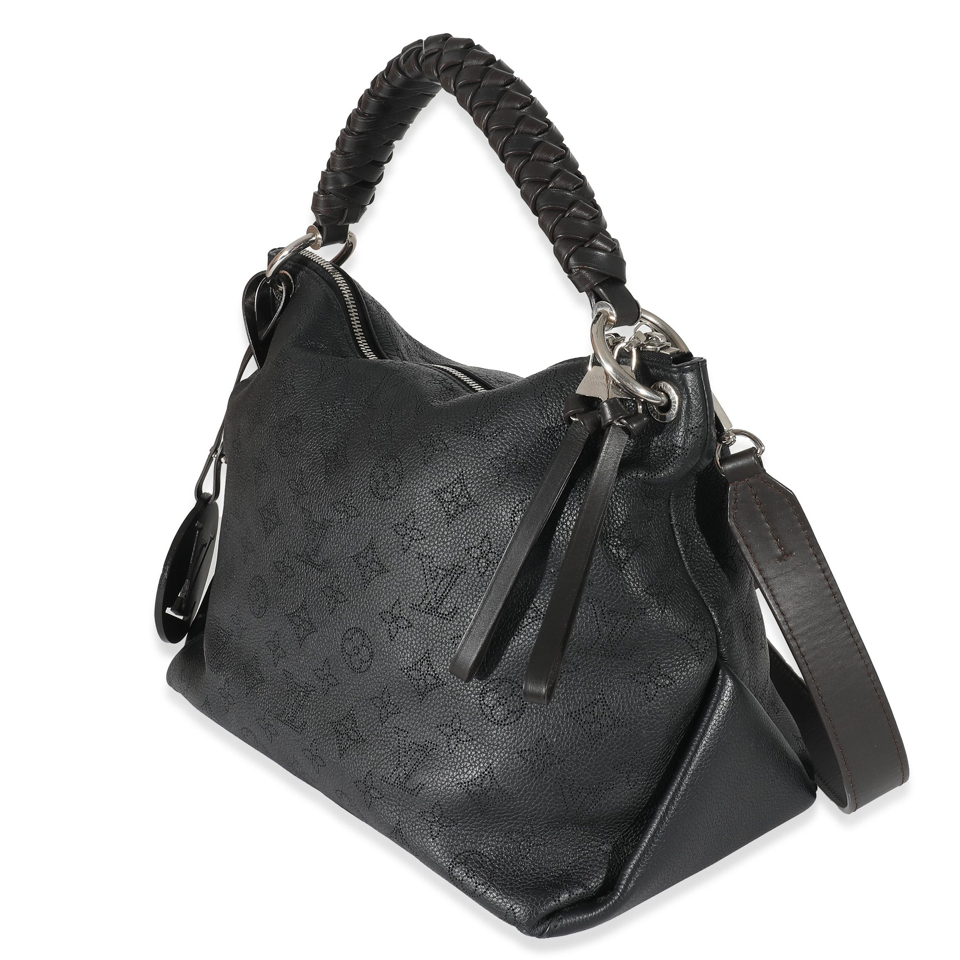 Louis Vuitton Black Monogram Mahina Beaubourg Hobo MM