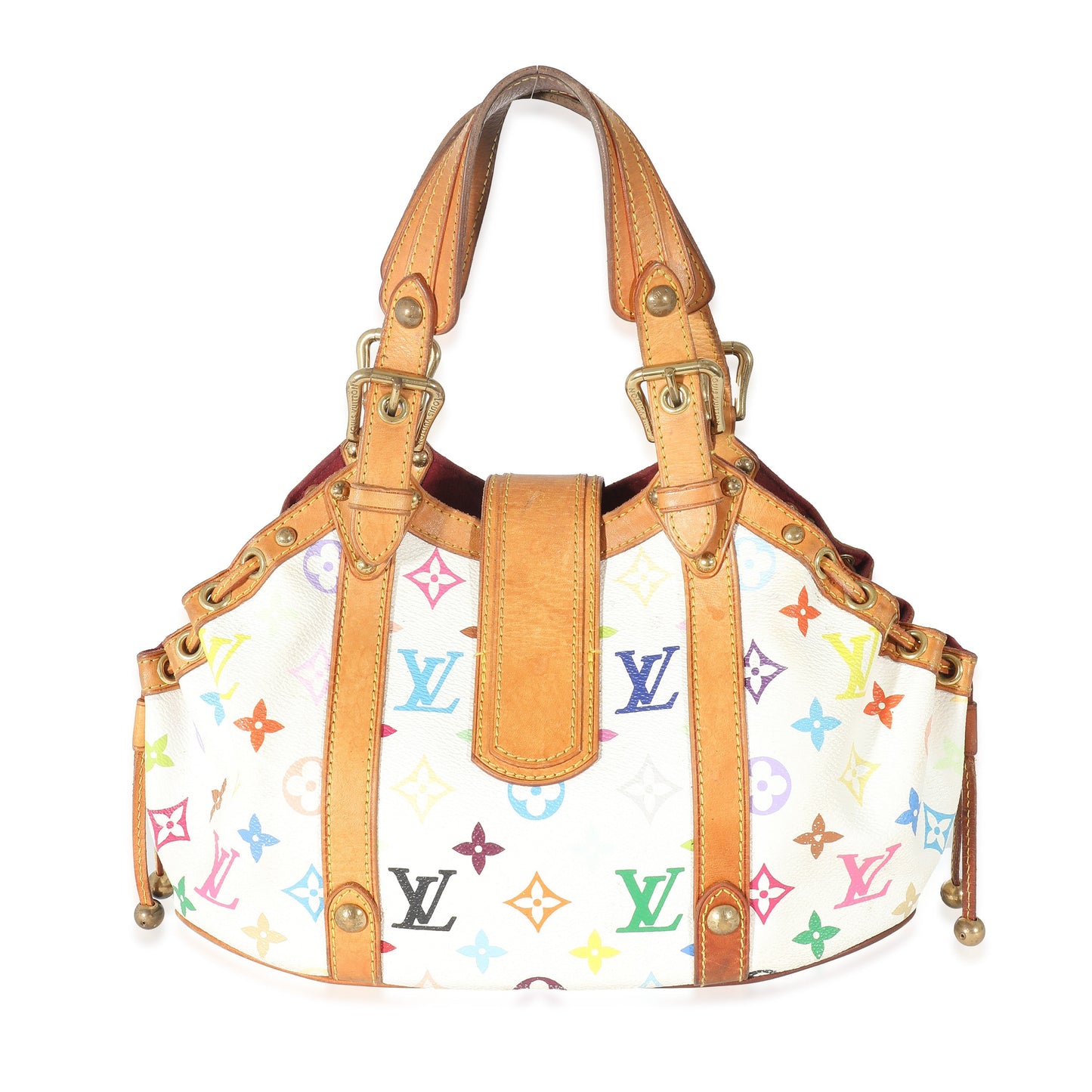 Louis Vuitton White Multicolore Monogram Canvas Theda PM