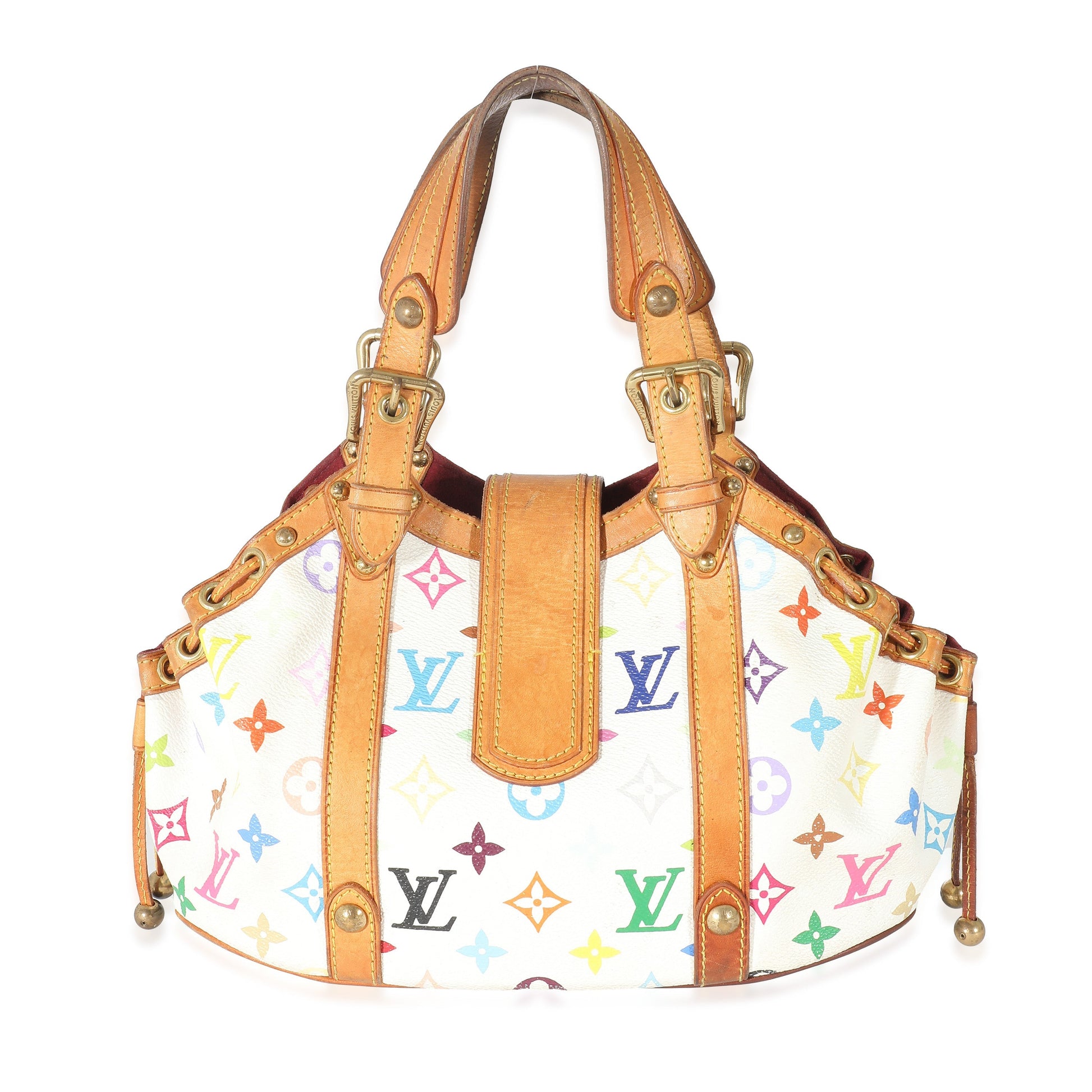 Louis Vuitton White Multicolore Monogram Canvas Theda PM